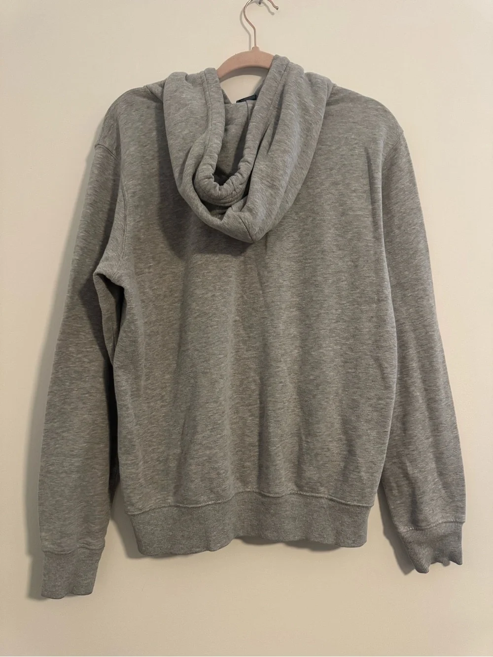 The North Face Hooded Pullover Sweatshirt in Grey with White Logo